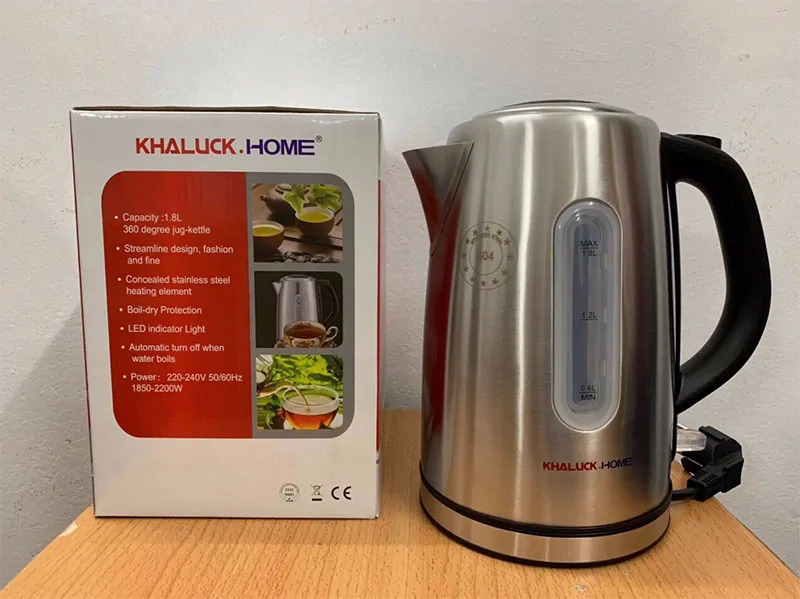 Ấm siêu tốc Khaluck KL-6809 1.5L 2200W ẤM ĐUN SIÊU TỐC KHALUCK.HOME KL-6809 INOX 304 1.8L 2200W