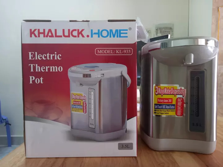 Bình Thủy Điện Khaluck KL-935 3.5L 750W Khaluck.Home KL-935 có chức năng giữ ấm tiện lợi